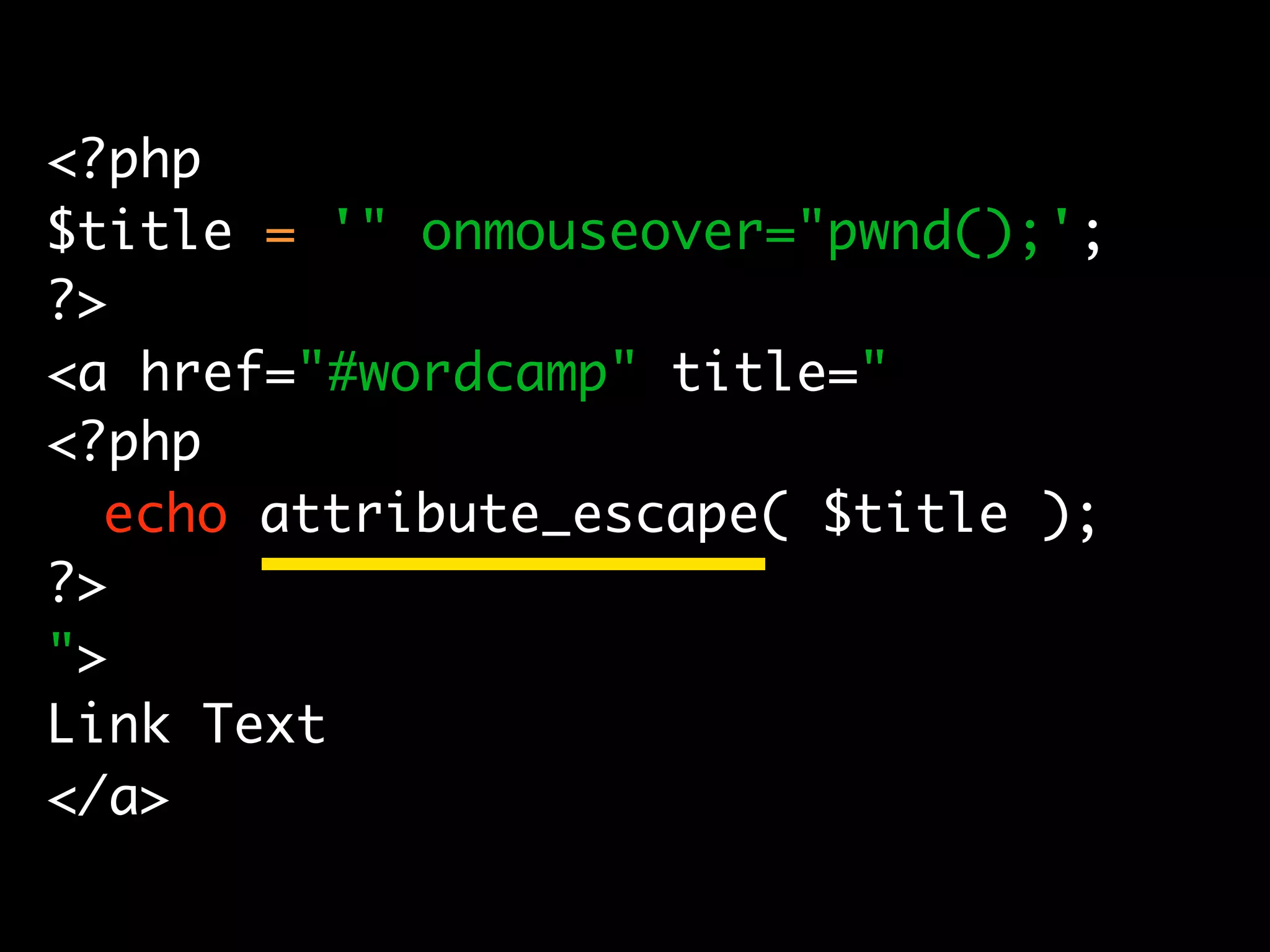 Secure Coding with WordPress - WordCamp SF 2008
