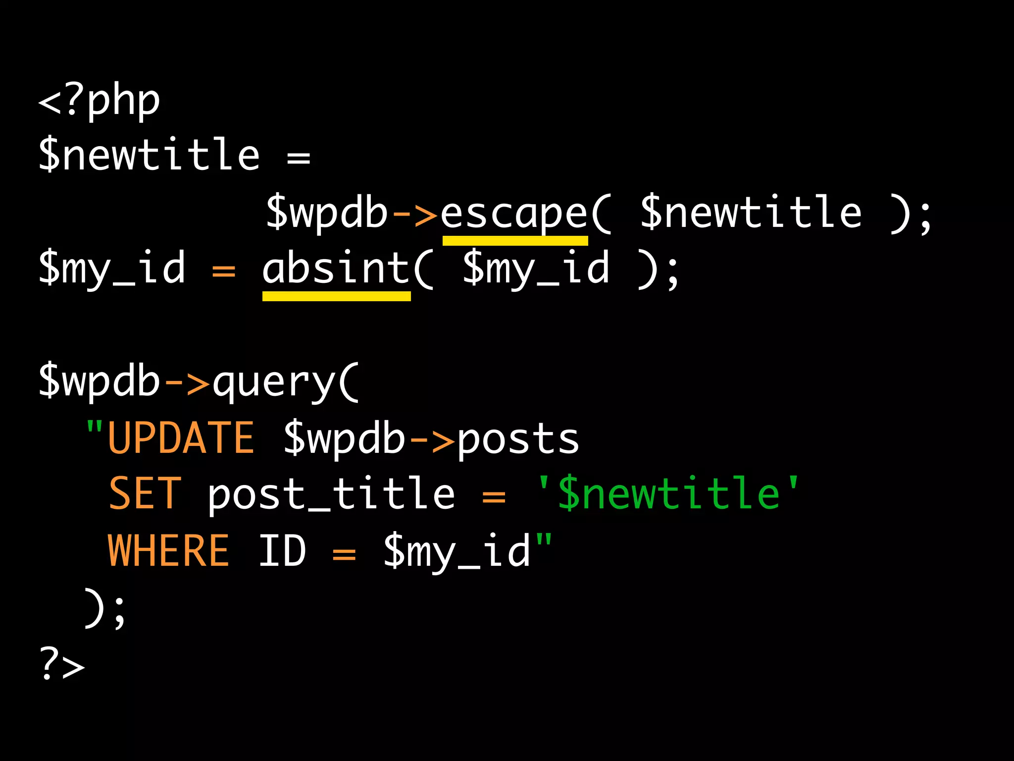 Secure Coding with WordPress - WordCamp SF 2008