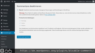 WordPress aufräumen - WordCamp Stuttgart