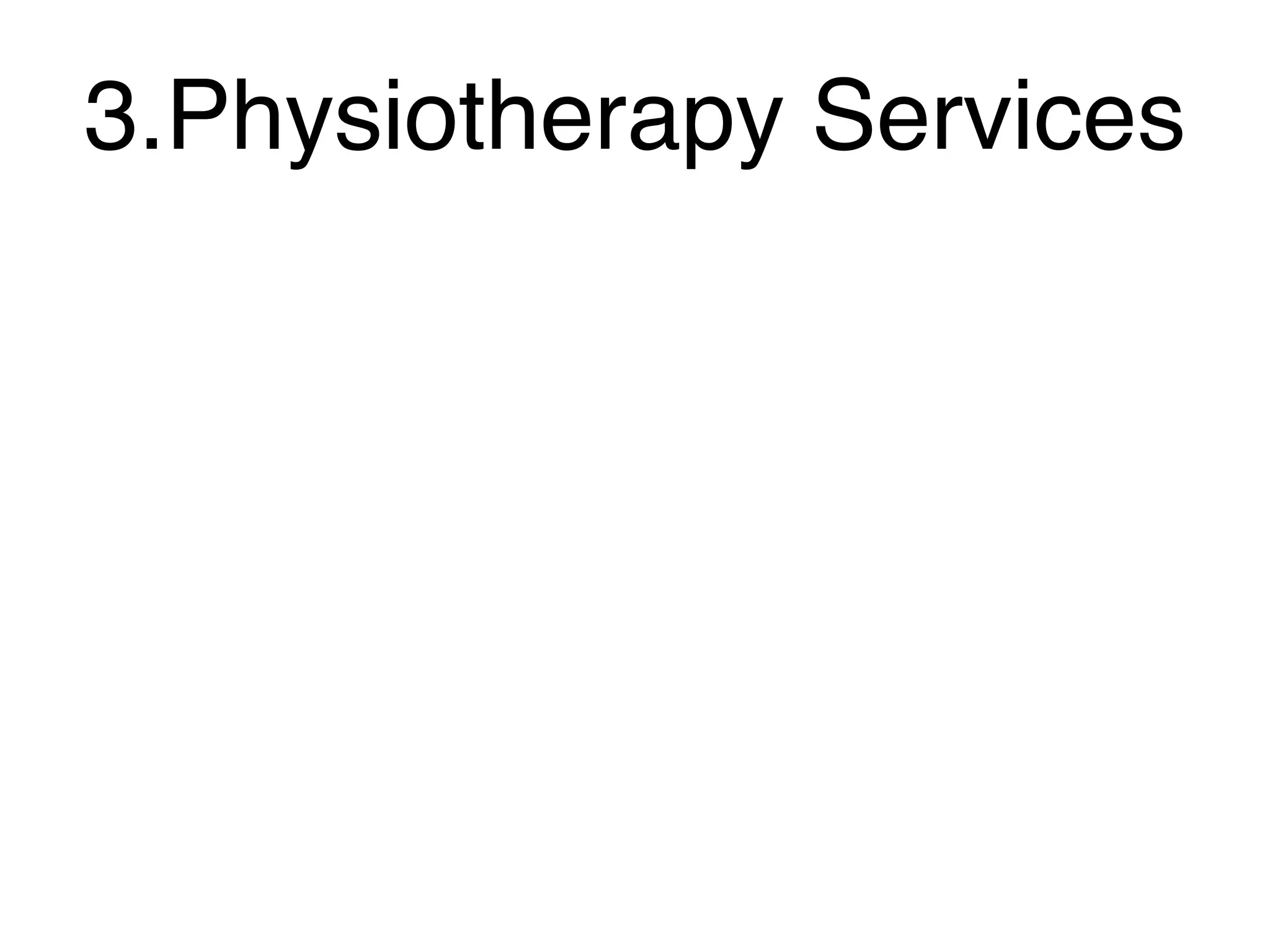 3.Physiotherapy Services
 