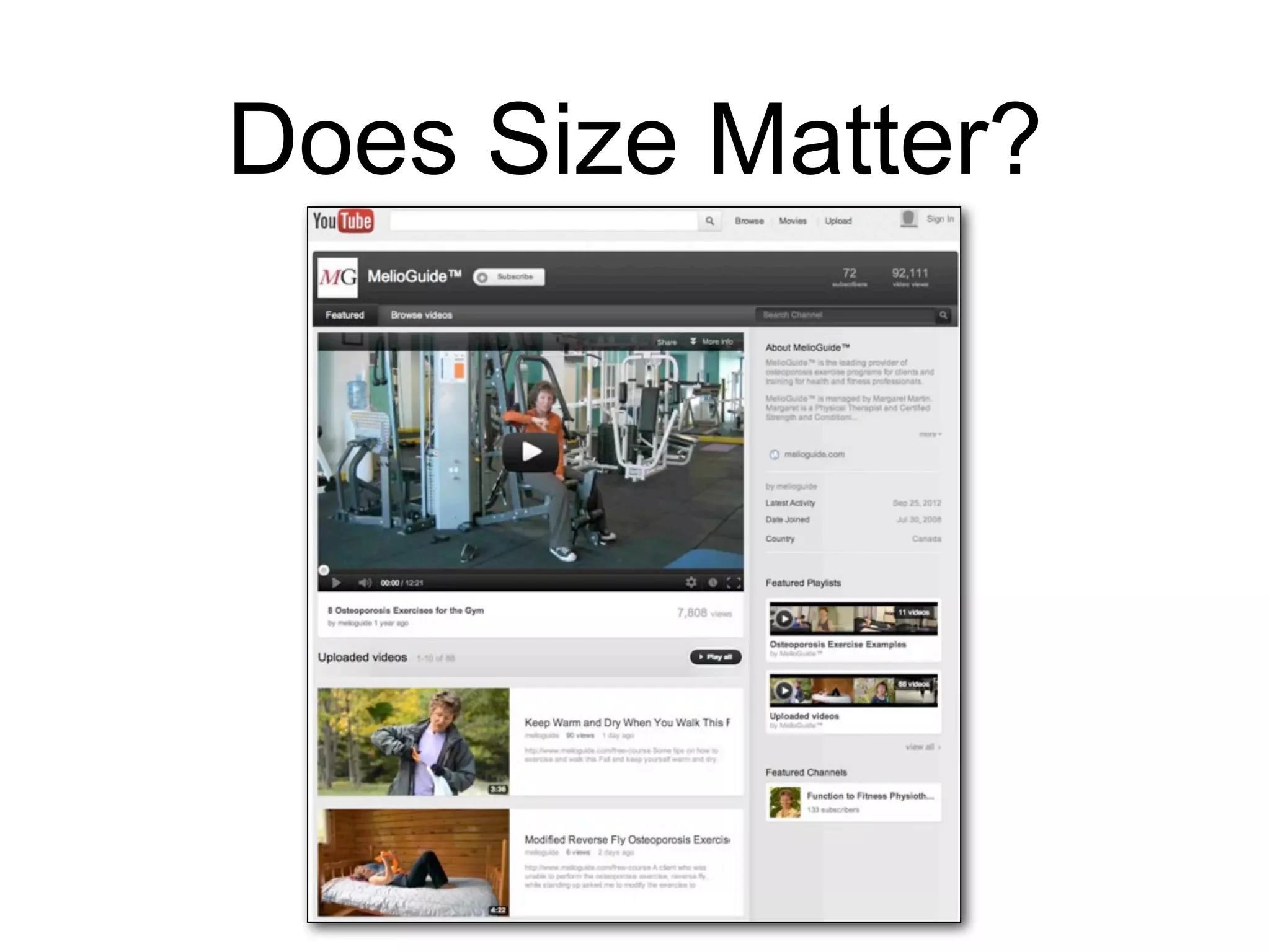 Does Size Matter?
 