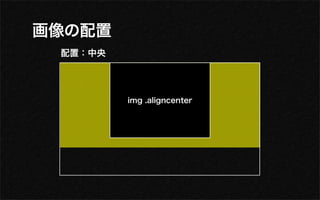 画像 配置
 配置：中央




         img .aligncenter
 