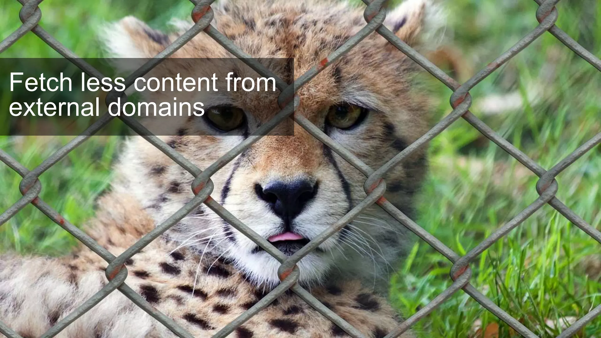 Fetch less content from
external domains
 