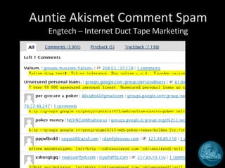 Auntie Akismet Comment Spam Engtech – Internet Duct Tape Marketing 