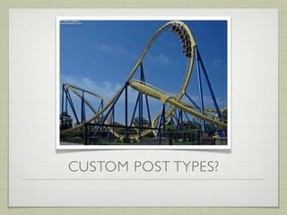 CUSTOM POST TYPES?
 