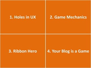Wordcamp 2010: Why we turned Office into a Game