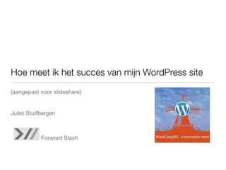 Wordcamp 2010: Hoe meet ik het succes van mijn WordPress site?
