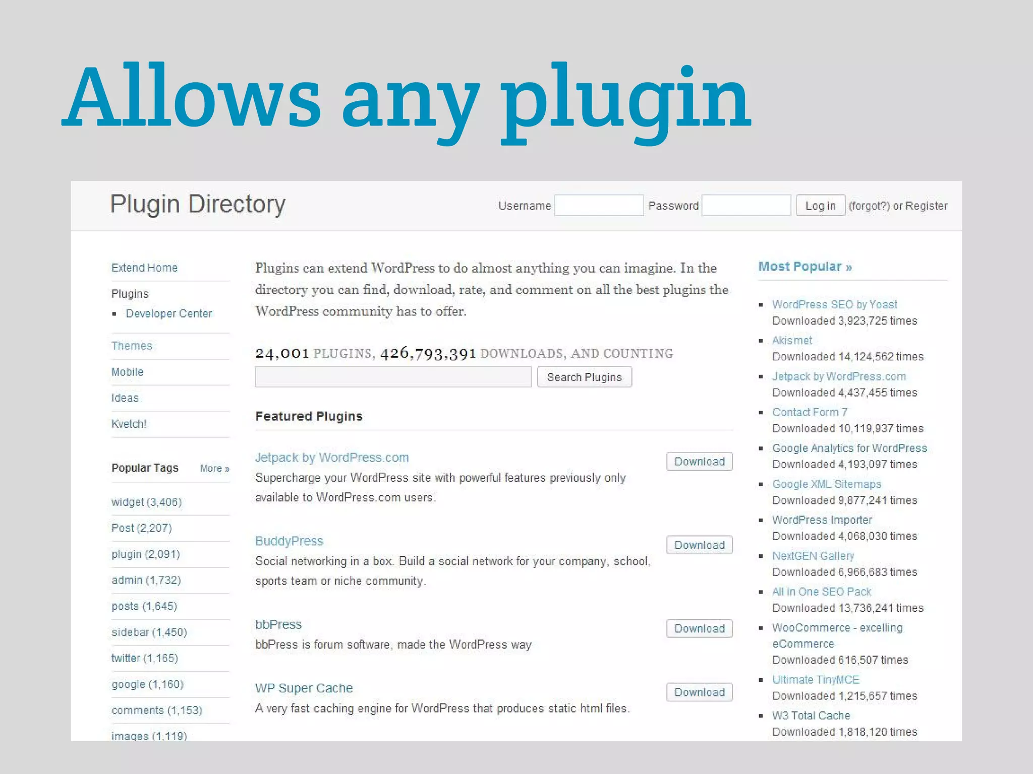 Allows any plugin
 