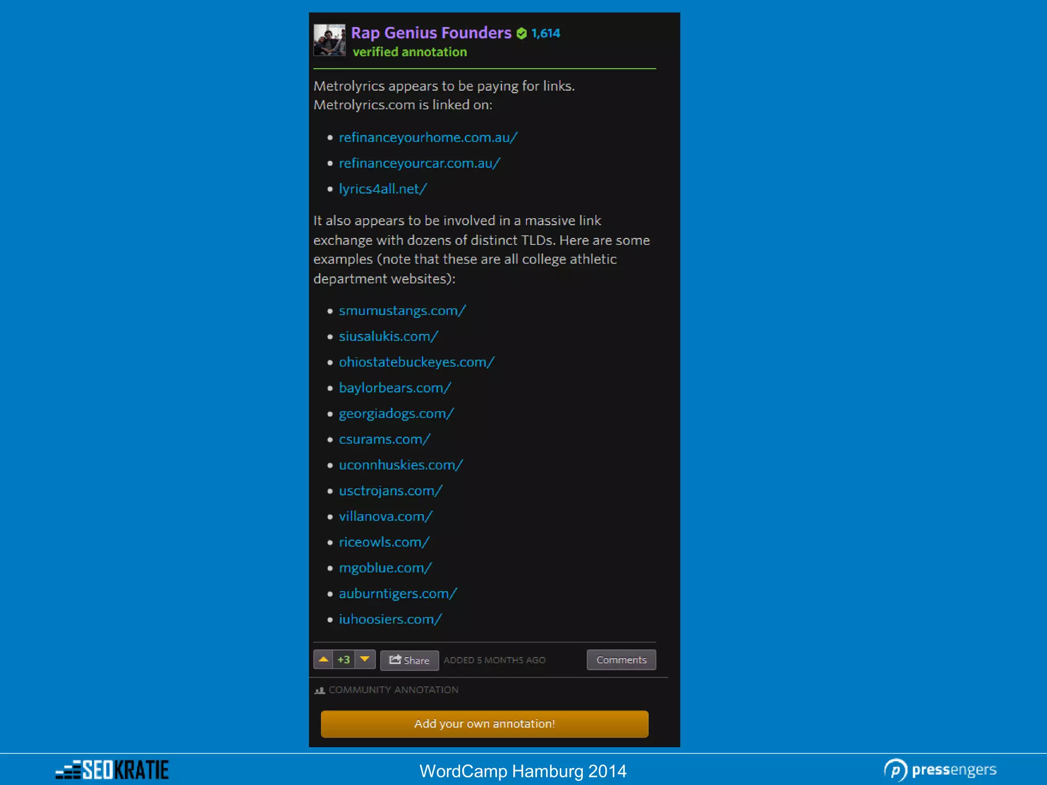 WordCamp Hamburg 2014
 