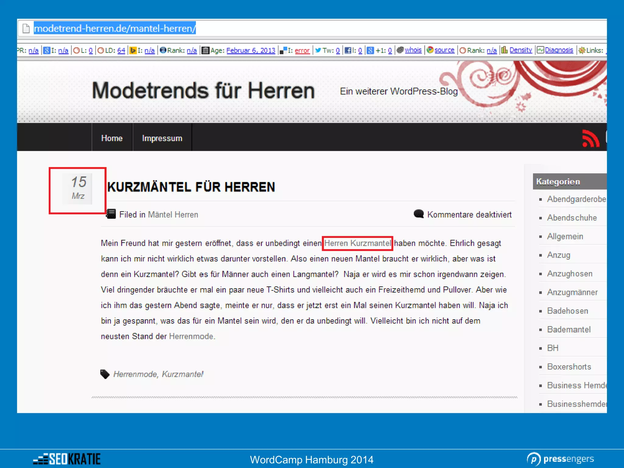 WordCamp Hamburg 2014
 