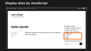 Display data by JavaScript
 
