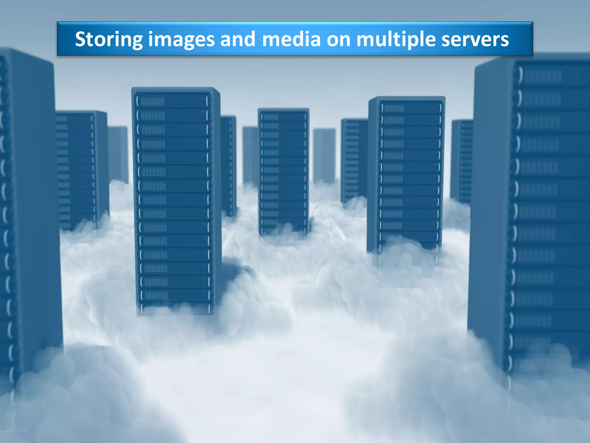 6
Storing	images	and	media	on	multiple	servers
 