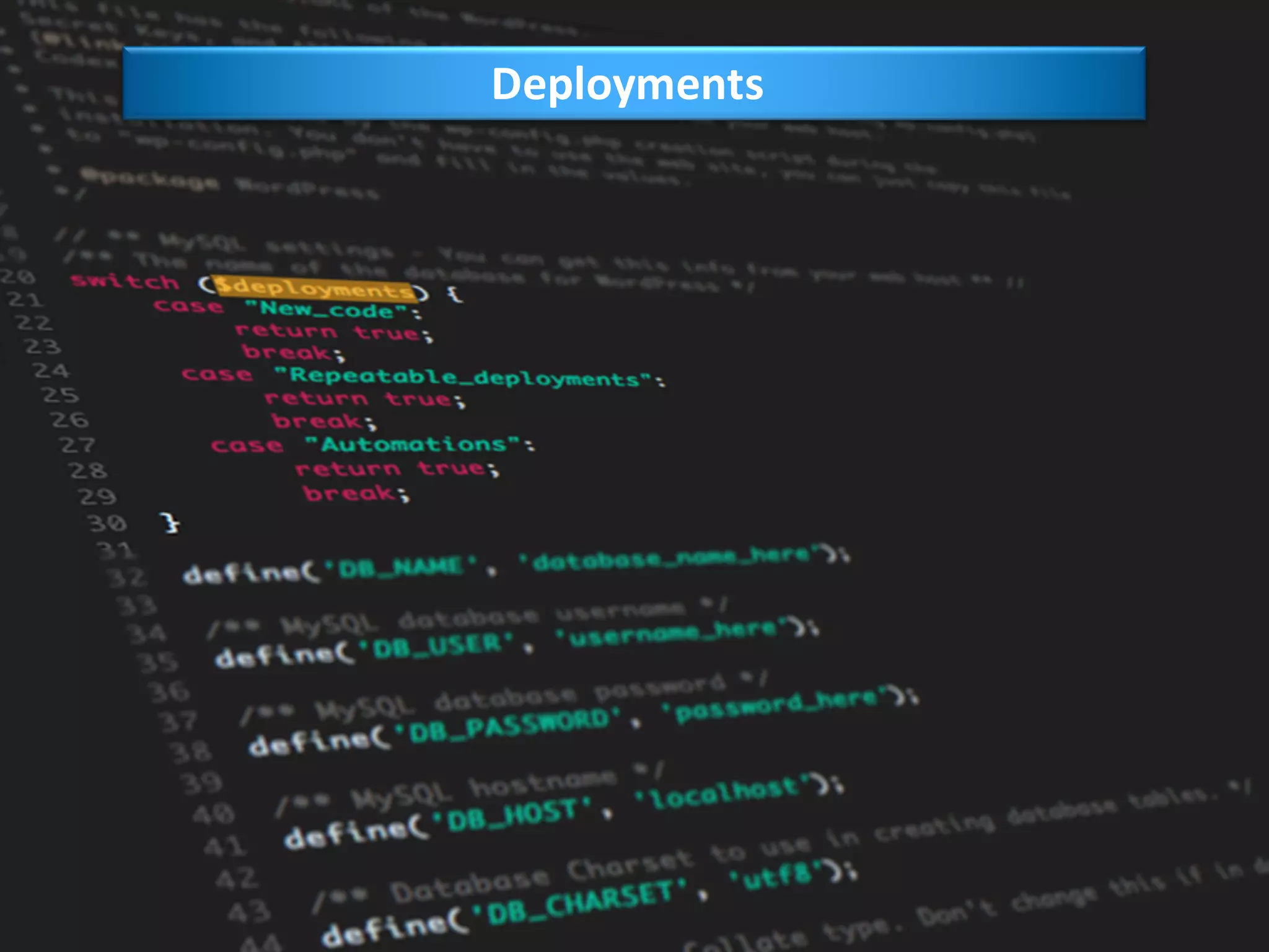 7
Deployments
 
