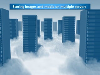6
Storing	images	and	media	on	multiple	servers
 