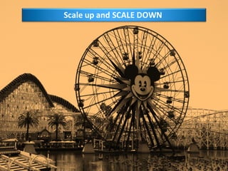 8
Scale	up	and	SCALE	DOWN
 