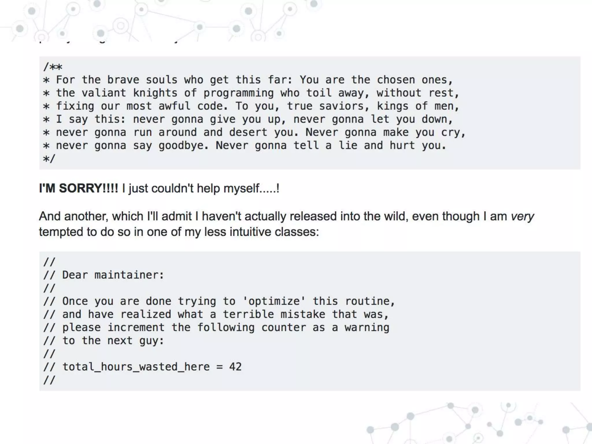 Transition headline
How are you commenting
the work?
 