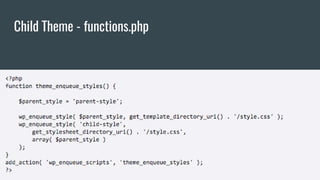 Child Theme - functions.php
 