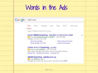 Words in the Ads
@kerchmcc
 
