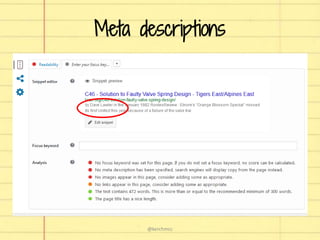 Meta descriptions
@kerchmcc
 