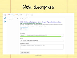 Meta descriptions
@kerchmcc
 