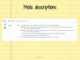 Meta descriptions
@kerchmcc
 