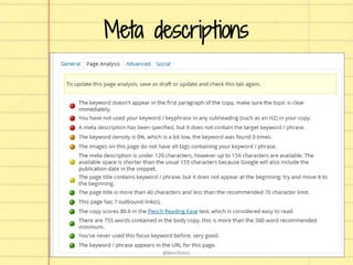 Meta descriptions
@kerchmcc
 