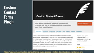 Custom
Contact
Forms
Plugin
https://wptavern.com/custom-contact-forms-plugin-passes-1-million-downloads-on-wordpress-org
 