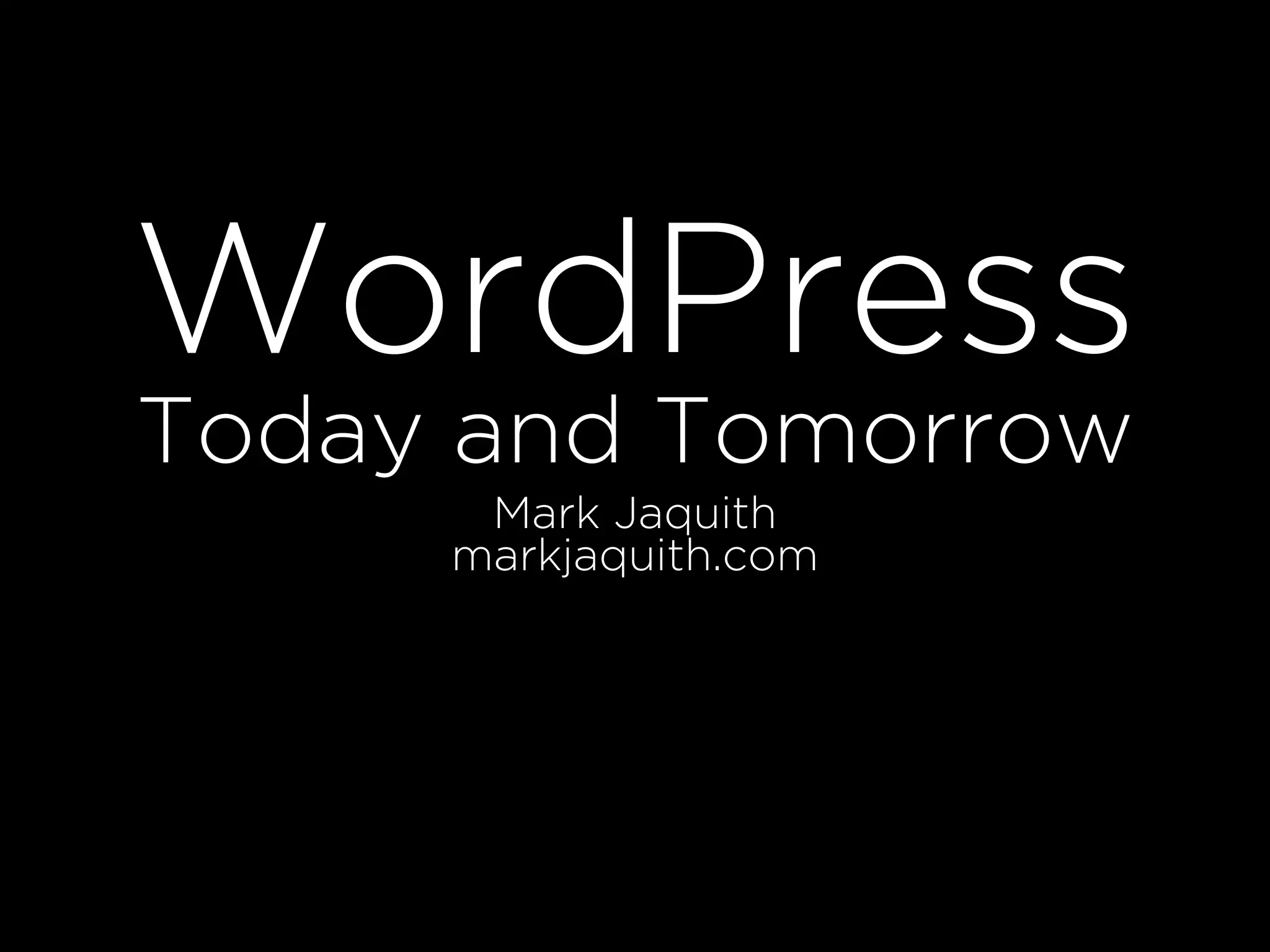 Wordcamp Charlotte: WordPress Today and Tomorrow
