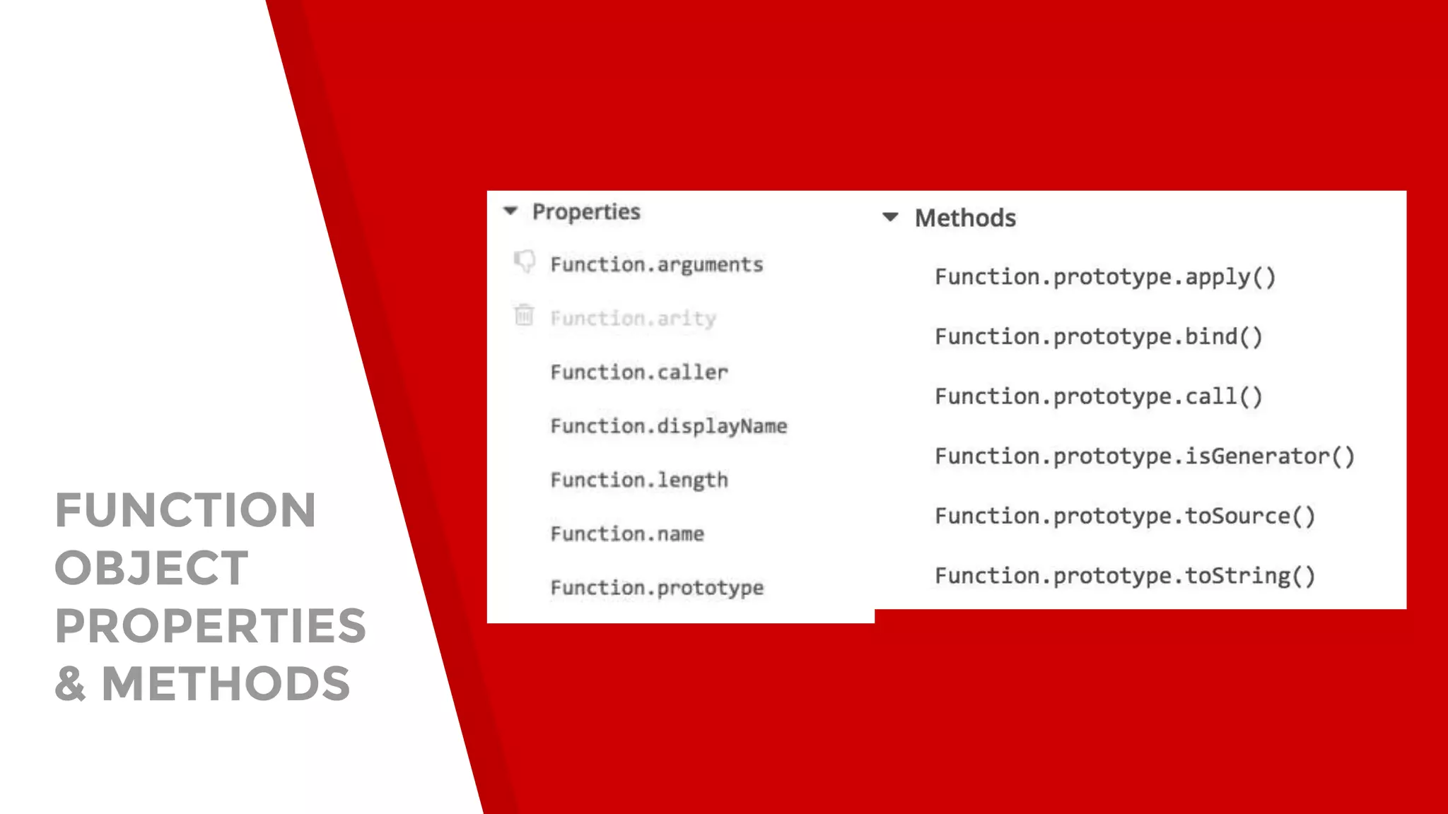 FUNCTION OBJECT PROPERTIES & METHODS 