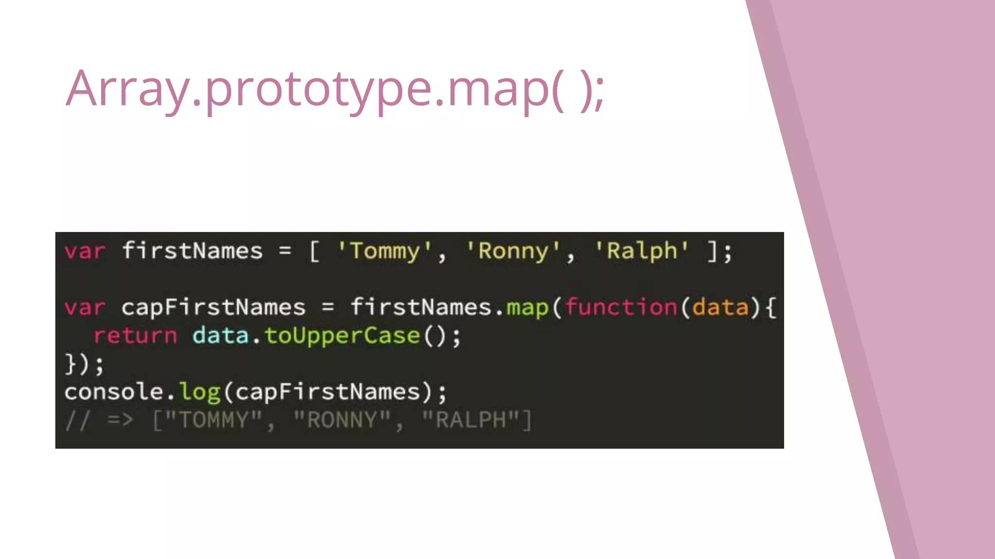 Array.prototype.map( ); 
