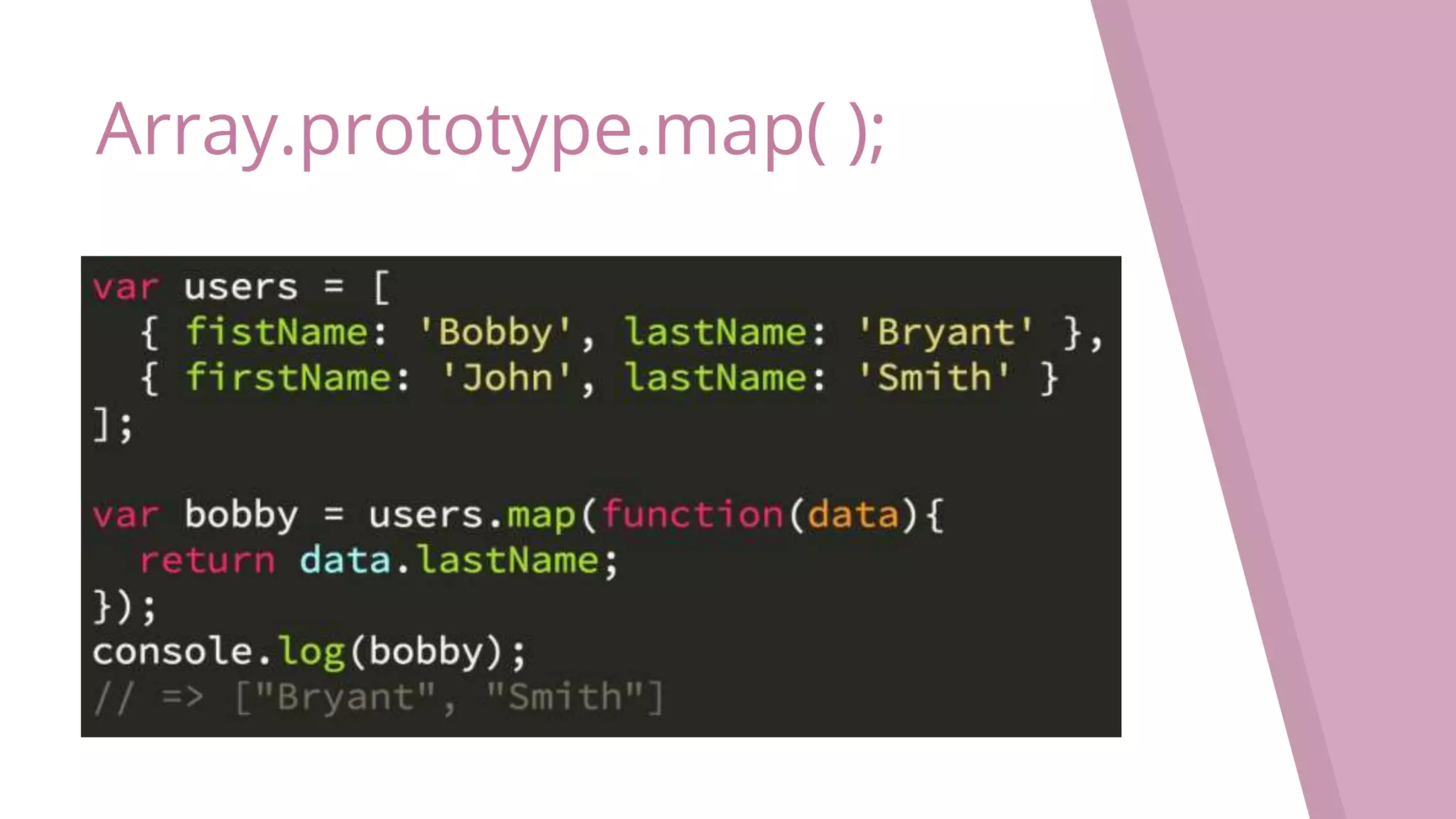 Array.prototype.map( ); 