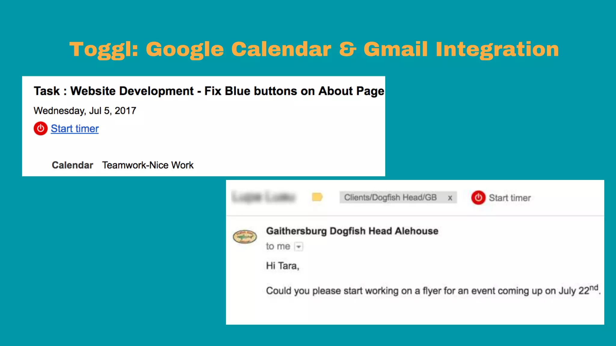 Toggl: Google Calendar & Gmail Integration
 