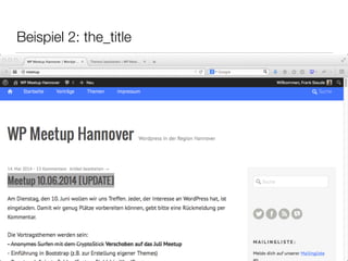 Beispiel 2: the_title
 