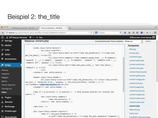 Beispiel 2: the_title
 