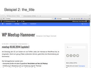 Beispiel 2: the_title
 