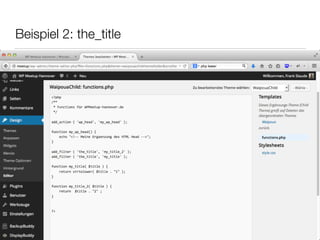 Beispiel 2: the_title
 
