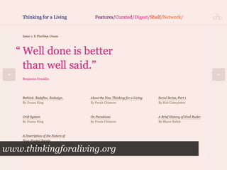 www.thinkingforaliving.org
 