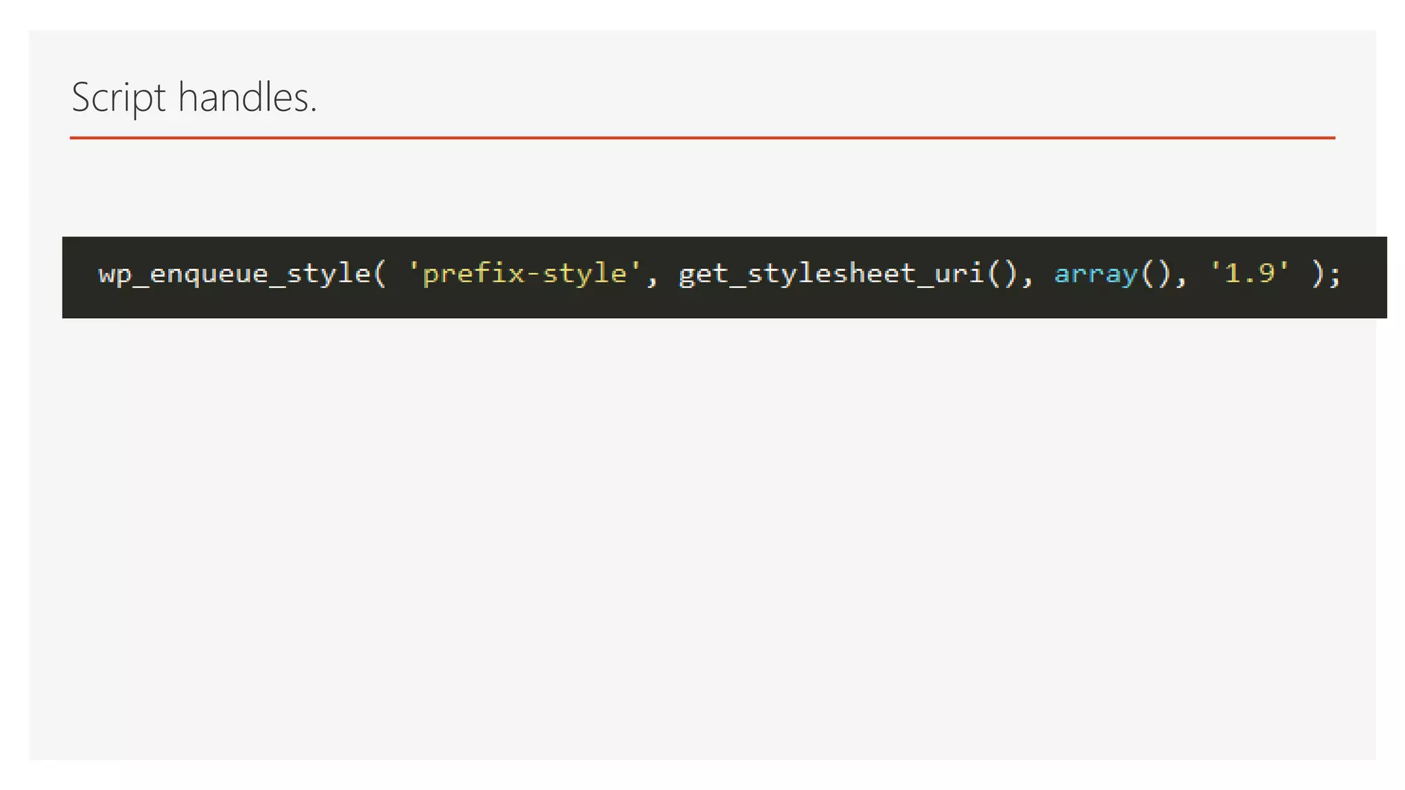 Script handles.
 