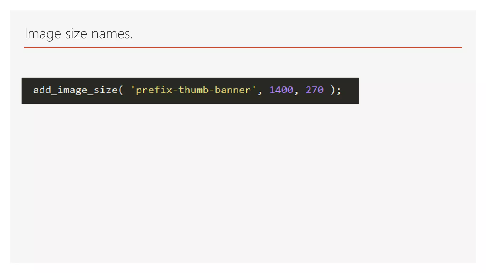 Image size names.
 