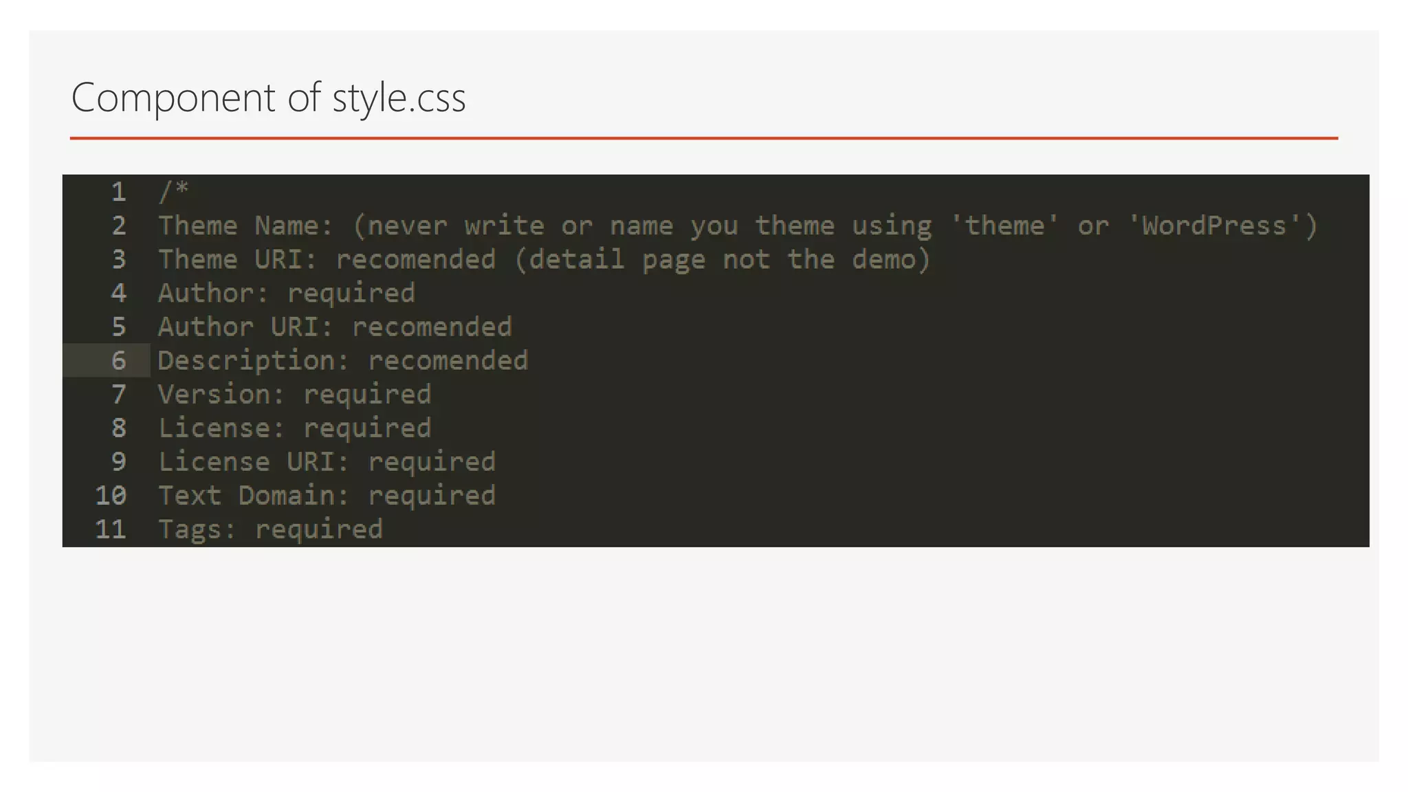 Component of style.css
 