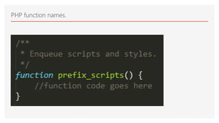 PHP function names.
 