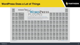 Pantheon.io 15
WordPress Does a Lot of Things
 