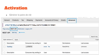 Activation
● Générer la paire de clé
 