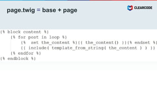 page.twig = base + page
 