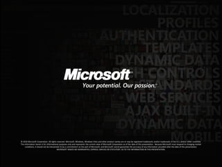 © 2010 Microsoft Corporation. All rights reserved. Microsoft, Windows, Windows Vista and other product names are or may be...