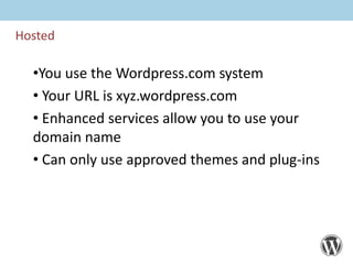 Intuitive and User FriendlyDARN!!! WORDPRESS is not just a BLOGGING Software!#WordPress is a state-of-the-art web publishing platform with a focus on aesthetics, web standards, and usability…especially with wordpress 3.0