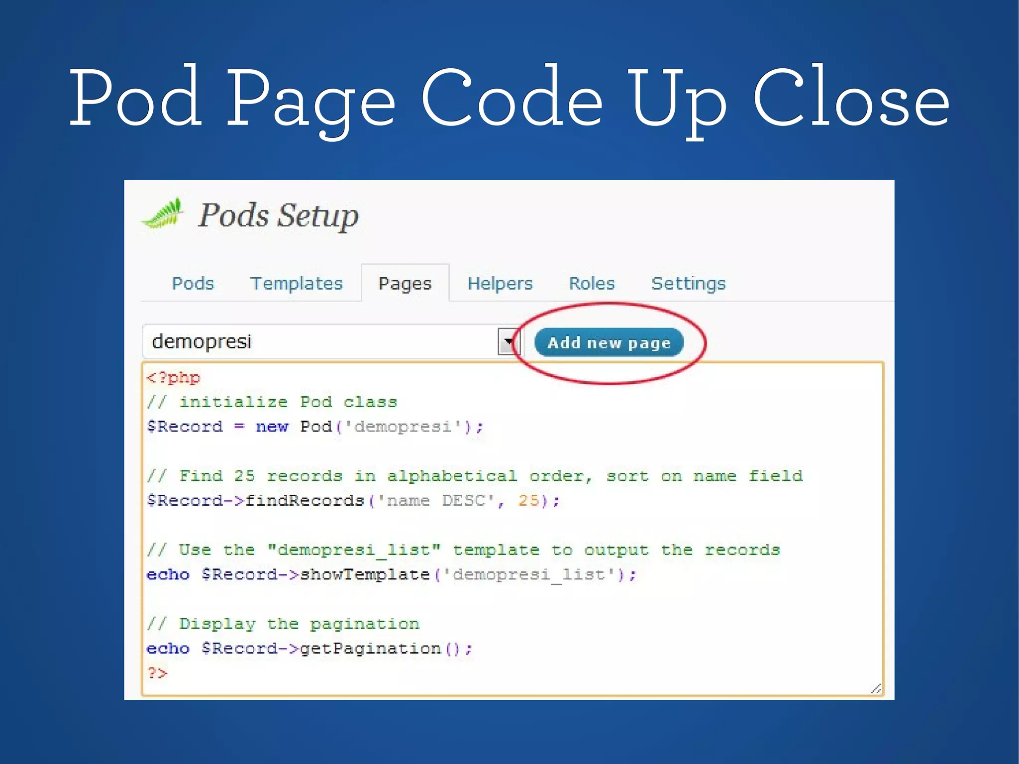 Pod Page Code Up ClosePod Page Code Up Close
 