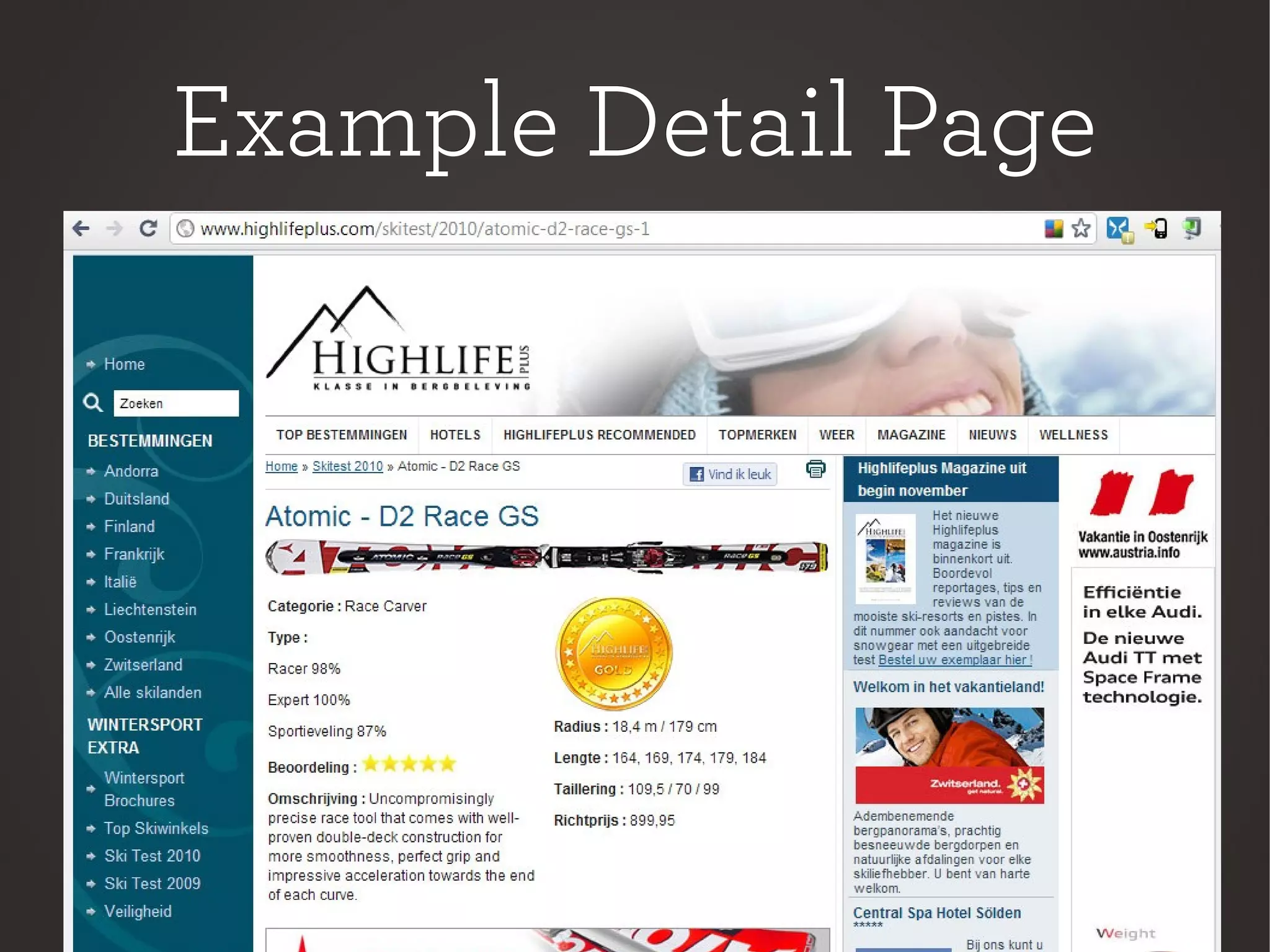 Example Detail PageExample Detail Page
 