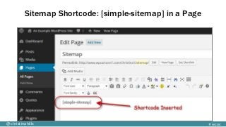 #wcoc@christinahills
Sitemap Shortcode: [simple-sitemap] in a Page
 