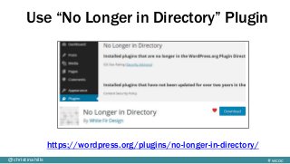 #wcoc@christinahills
Use “No Longer in Directory” Plugin
https://wordpress.org/plugins/no-longer-in-directory/
 